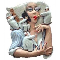 Polyresin Women Fridge Magnet, OEM Accepted, Promotional Gifts