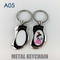 A05 Sublimation Blank Custom Metal Keychain for Promotional Decoration